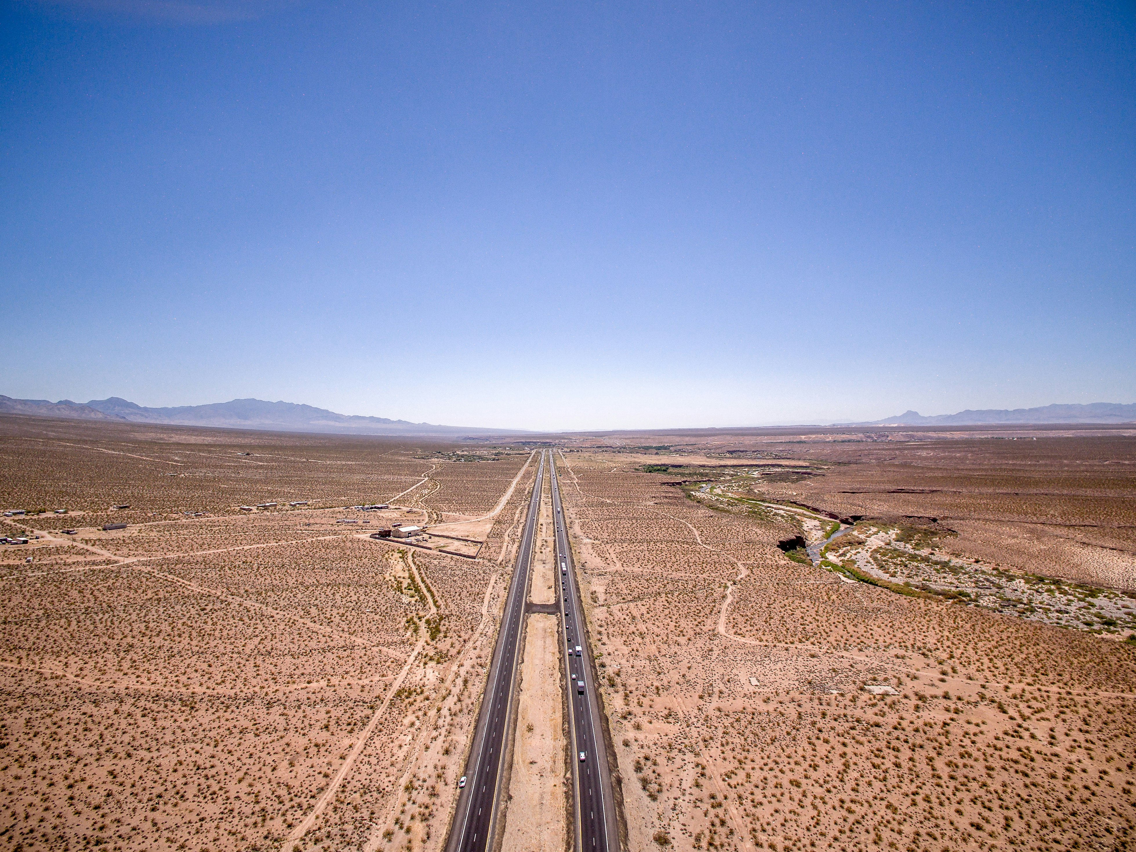 aerial photography of road